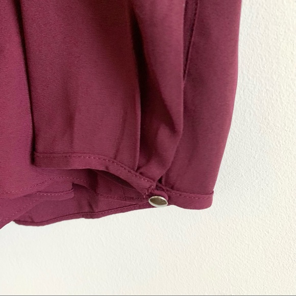 BANANA REPUBLIC Chiffon Blouse Purple Size S - Picture 6 of 8